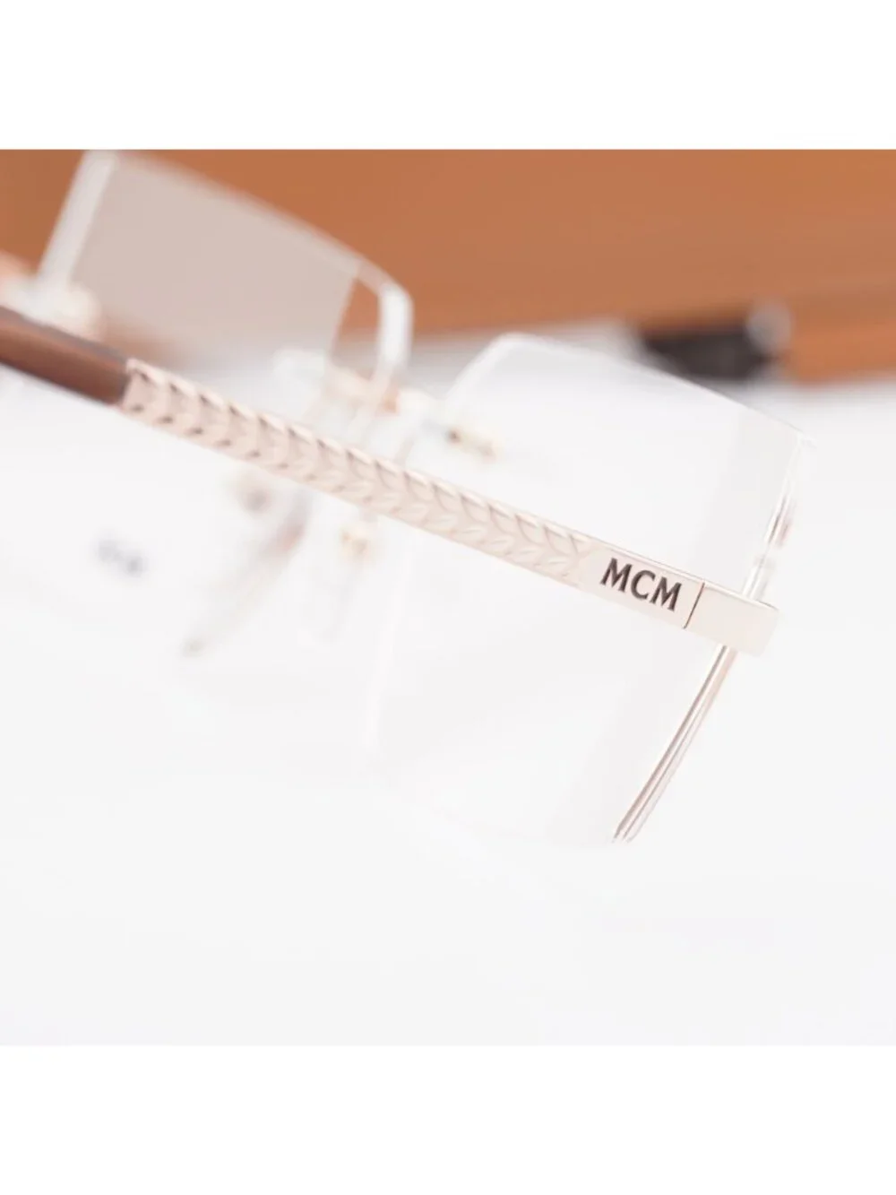 MCM MW5018-H 028 Rectangle Eyeglasses - Shiny Rose Gold 56mm